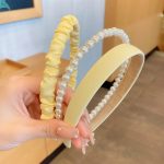 Yellow Pearl Hairband 3-Piece Set