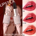 VIBELY Queen Scepter 3-Color Lipstick Long-Lasting Non-Fading - Natural Finish
