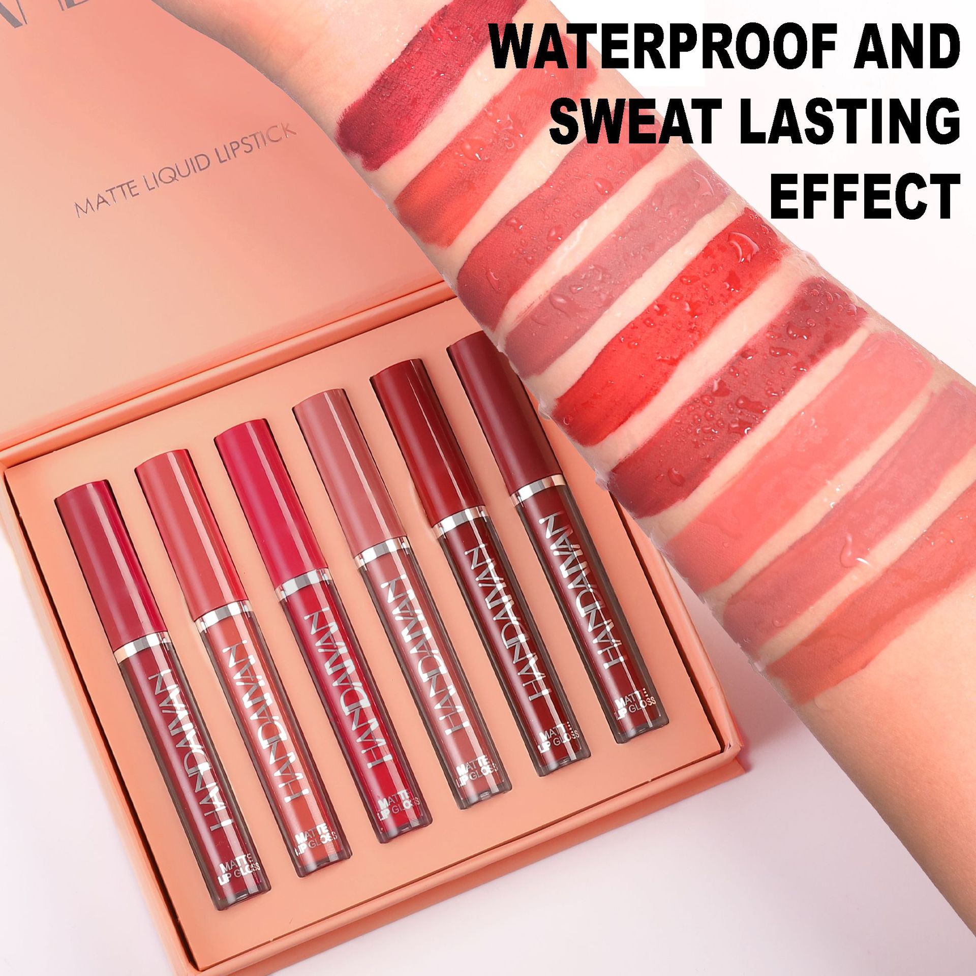 lipset_main_1 Matte Liquid Lipstick Set Waterproof 6-Piece Lip Gloss Kit for Women - 图片 1
