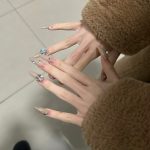 Luxury Handmade Press-On Nails - Chestnut Crystal