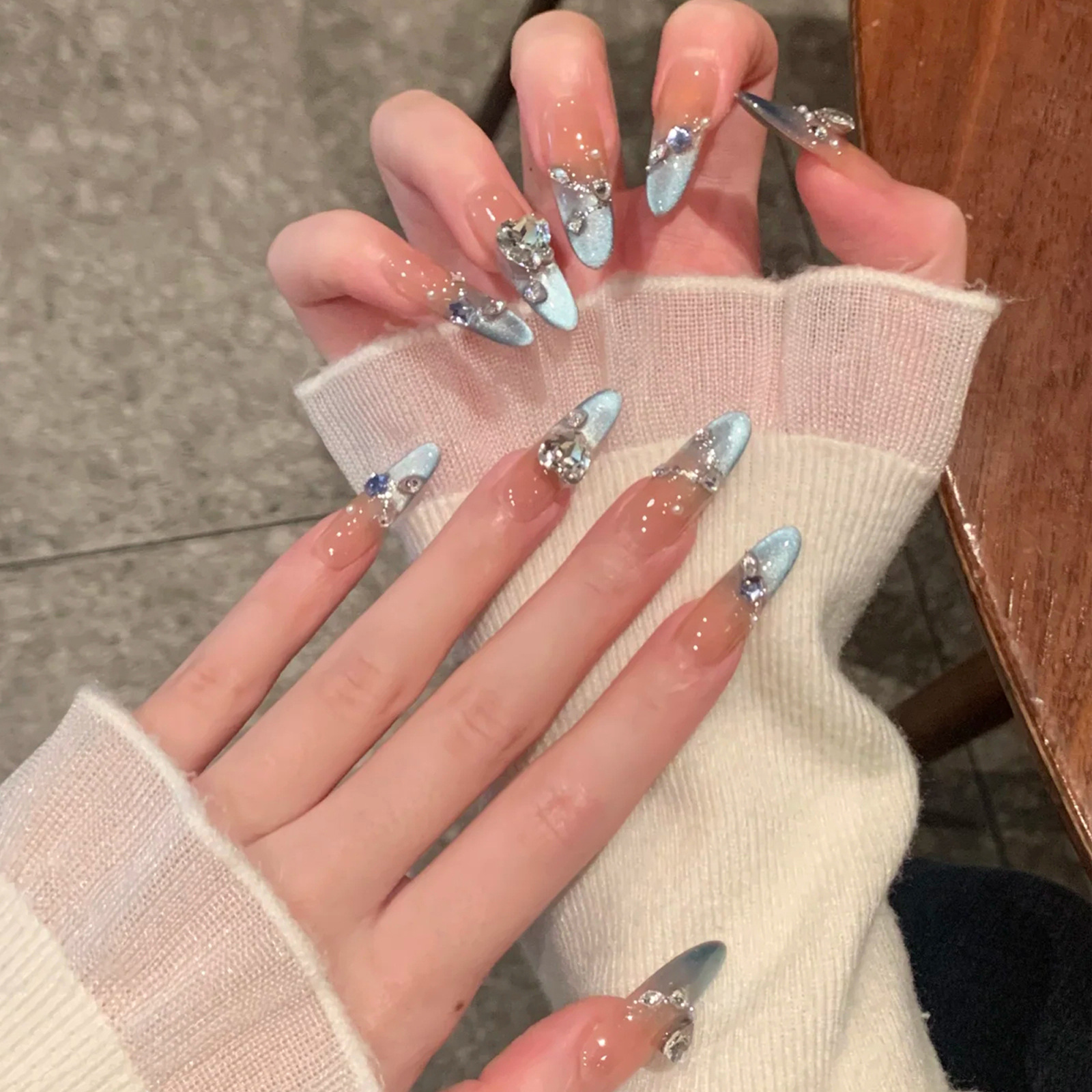 press-on-nails-BY1635 Luxury Handmade Press-On Nails - Valley Orchid BY1635 - 图片 1