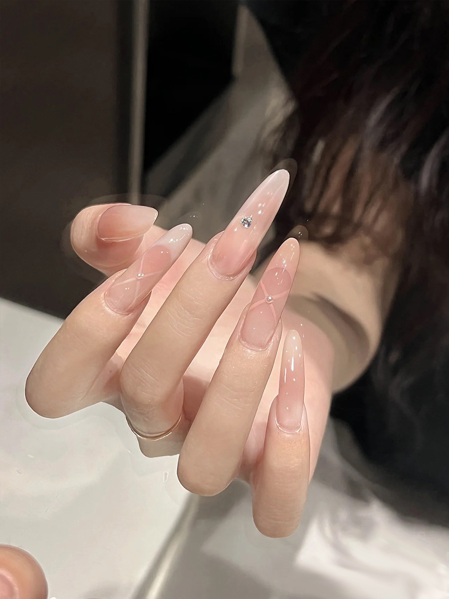 press-on-nails-BY1689 Luxury Handmade Press-On Nails - Artistic Design BY1689 - 图片 1