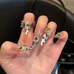 Luxury Handmade Press-On Nails - Snow Moon Pattern