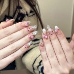 Luxury Handmade Press-On Nails - Spotted Pink Cat