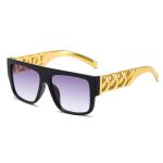 Punk Hip-Hop Big Gold Chain Sunglasses for Men and Women — Statement Street Style
