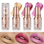 Shimmer & Glitter Lipstick Pearlescent Sparkle Long-Lasting Non-Fading - 10 Shades